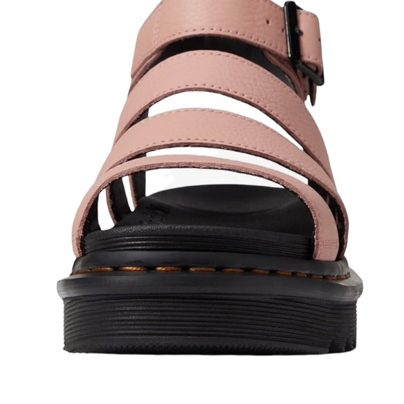 DR. MARTENS Blair Hydro Leather Strap Sandals in Peach Beige Pisa Size 7 - Picture 4 of 7